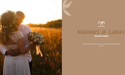 Plantilla Pampas de invitación de boda