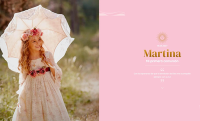 Plantilla Vintage Rosa de invitación de comunión